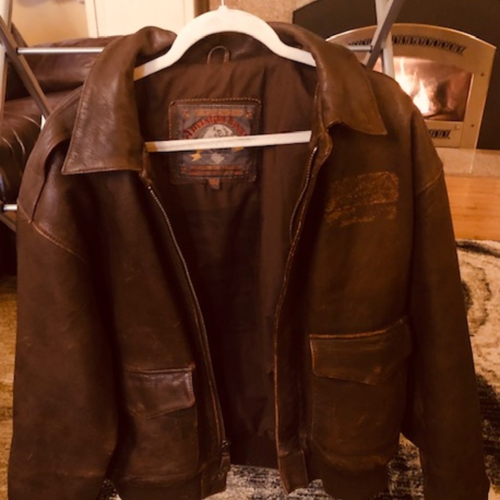 Adventure Bound Brown Leather Coat - Men's Large